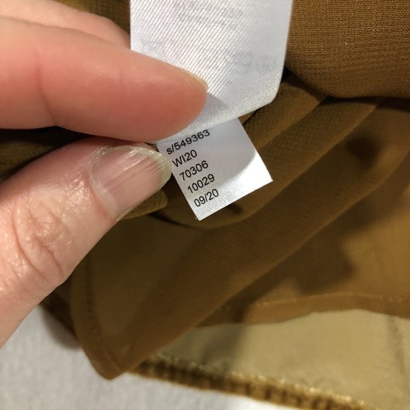 NEW LOFT Womens XS V-Neck Velvet Tank Top Mustard Gold Brown NWT - Picture 10 of 11